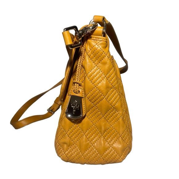 Cole Haan Jenna Brown Genuine Leather Quilted Handbag Shoulder Bag Satchel $398 - Picture 3 of 15